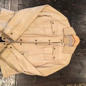 Banana Republic tan leather jacket, Size M
